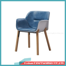 Hz-B316 Blue PU Leather Seat Black Metal Leg Dining Chair